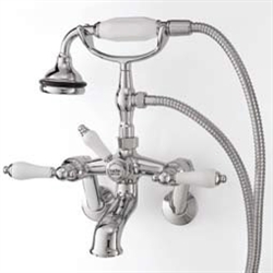 Cheviot 5100PB-LEV - TUB FILLER WITH HAND SHOWER-LEVERS-POLISHED BRASS