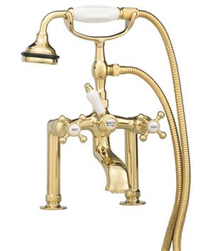 Cheviot 5112-PB Bathtub Filler for Rim Mount Application - Extra Tall, Polished Brass Faucet