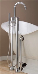 Cheviot 7565BN - CONTEMPORARY FREE STANDING TUB FILLER WITH HAND SHOWER-BRUSHED NICKEL