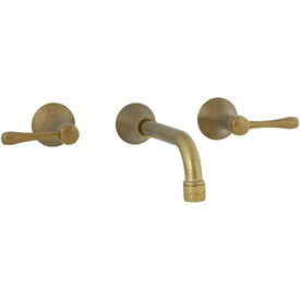 Cifial 244.156.V05 - Brookhaven Wall Mounted Lavatory Faucet with Barrel Lever -Aged Brass