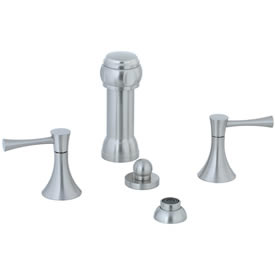 Cifial 245.125.620 - Brookhaven Bidet with rosette spray Crown Lever -Satin Nickel