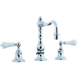 Cifial 262.130.625 - High Porcelain Lever Pillar Widespread Lavatory Faucet - Polished Chrome