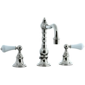 Cifial 262.130.721 - High Porcelain Lever Pillar Widespread Lavatory Faucet - Polished Nickel
