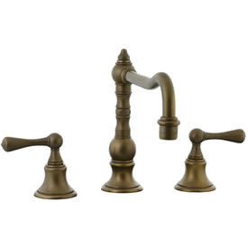 Cifial 268.250.V05 - High Pillar Kitchen Widespread Faucet without Spray - Aged Brass