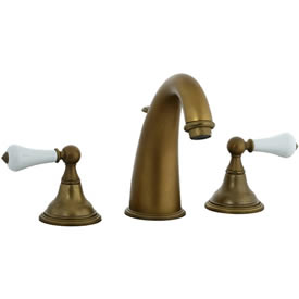 Cifial 272.150.V05 - Asbury Porcelain Lever Hi-arch Widespread Lavatory Faucet - Aged Brass