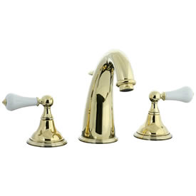 Cifial 272.150.X10 - Asbury Porcelain Lever Hi-arch Widespread Lavatory Faucet -PVD Brass