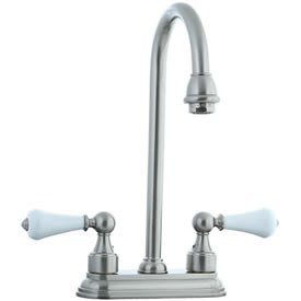 Cifial 272.225.620 - Asbury Porcelain Lever 4-inch Center Bar Faucet -Satin Nickel