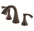 Danze D304022BR - Antioch Two Handle Widespread Lavatory Faucet, with Touch Down Drain - Tumbled Bronze