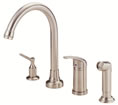 Danze D409012SS - Melrose Single Handle Kit Hi Rise Spout Lever Handle with Spray, with Dispenser - Stainless Steel