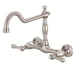 Danze D416057SS - Opulence Two Handle Bridge Kit Wall Mount Lever Handle - Stainless Steel