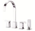 Danze D422044 - Sirius Two Handle Kit Lever Handle with Spray - Polished Chrome