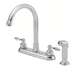 Danze D422055 - Sheridan Two Handle Kit Hi Rise Spout Lever Handle with Spray - Polished Chrome