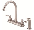 Danze D422055SS - Sheridan Two Handle Kit Hi Rise Spout Lever Handle with Spray - Stainless Steel