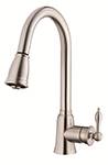 Danze D454510SS - Prince Single Handle Kit, , with pull down spout, with optional deck plate  - Stainless Steel