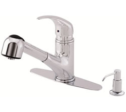 Danze D454512 - Melrose Single Handle Kit Pull-Out Lever Handle - Polished Chrome