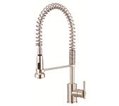 Danze D455058SS Parma Pre-Rinse 1H Spring Spout Kitchen Faucet 1.75gpm Aeration/2.2gpm Spray Stainless Steel