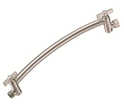 Danze D481170BN - 13-inch Curved Adjustable Shower Arm - Tumbled Bronzeushed Nickel