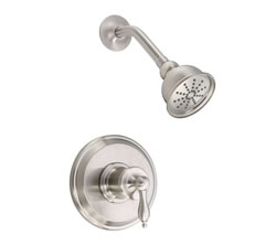 Danze D511510BNT - Prince Single Handle Trim Shower, Pressure Balance Mixing, 1.75gpm showerhead - Tumbled Bronzeushed Nickel