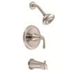 Danze D512056BNT - Bannockburn Single Handle TRIM Tub & Shower, Lever Handle, 2.0gpm showerhead - Tumbled Bronzeushed Nickel