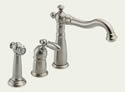 Delta 155-SS-DST Delta Victorian: Single Handle Kitchen Faucet with Spray