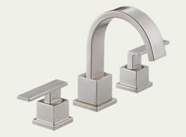 Delta 3553LF-SS Vero: Two Handle Widespread Lavatory Faucet, Stainless
