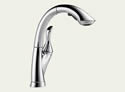 Delta 4153-DST Linden: Single Handle Pull-Out Kitchen Faucet, Chrome
