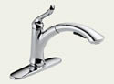 Delta 4353-DST Linden: Single Handle Pull-Out Kitchen Faucet, Chrome