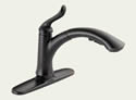 Delta 4353-RB-DST Linden: Single Handle Pull-Out Kitchen Faucet, Venetian Bronze