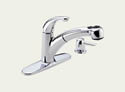 Delta Palo: Single Handle Pull-Out Kitchen Faucet With Soap Dispenser - 467-SD-DST