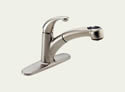 Delta Palo: Single Handle Pull-Out Kitchen Faucet - 467-SS-DST