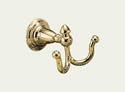 Delta 75035-PB Victorian: Double Robe Hook, Polished Brass