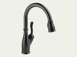 Delta 9178-RB-DST Leland: Single Handle Pull-Down Kitchen Faucet, Venetian Bronze