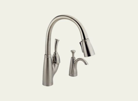 Delta Allora Single Handle Pull Down Kitchen Faucet With Soap