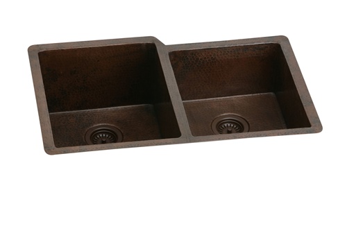 Elkay Ecu3120rach 16 Gauge Copper 31 25 X 20 5 X 10 Double Bowl Undermount Kitchen Sink