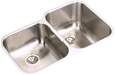Elkay - EGUH312010L - Gourmet (Elumina) Double Bowl 18 Gauge Stainless Steel Sink with Soft Satin Finish