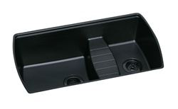 Elkay - ELQTULB342210BK - Harmony Quartech, Reversible Sink Design Allows the Sink to be Rotated - Black