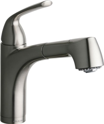Elkay LKLFGT1042NK - Gourmet Low Flow Single Handle Pull Out Spray Faucet, Brushed Nickel