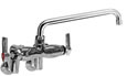 Encore KC89-1012-SE1 - Adjustable Wall Mounted Commercial Sink Faucet with 12-inch Tube Spout