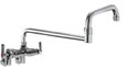 Encore KC89-1018-DE1 - Adjustable Wall Mounted Commercial Sink Faucet with 18-inch Double Joint Swing Spout