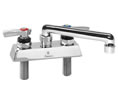 Encore (CHG) KL41-4106-TE1 - Encore® Workboard Faucet, Deck Mount, 4-inch (102mm) OC inlets, 6-inch (152mm) Stainless Steel Swivel Cast Spout, 1/4-turn full volume ceramic valves, lever handles, 2.2gpm aerated stream aerator, NSF, low lead compliant