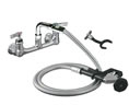 Encore (CHG) KL53-2000 - Encore®  Utility Spray Assembly, Wall Mount, 8-inch OC, 72-inch stainless steel flexible hose, 1/4-turn full volume compression valve, lever handle, wall hook, angled spray valve