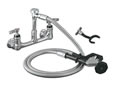 Encore (CHG) KL53-2000-VB - Encore®  Utility Spray Assembly, Wall Mount, 8-inch OC, 72-inch stainless steel flexible hose, vacuum breaker, 1/4-turn full volume compression valve, lever handle, wall hook, angled spray valve