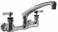 Encore (CHG) KL54-8108-AE1 - Encore® Faucet, Wall Mount, 8-inch (203mm) OC inlets, 8-inch (203mm) Stainless Steel Arched Cast Spout, 1/4-turn full volume ceramic valves, lever handles, 2.2gpm aerated stream aerator, NSF, low lead compliant