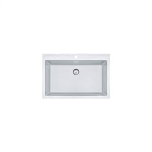 Franke DIG61091-WHT Primo 33" Single Basin Undermount/Drop In Kitchen Sink, Granite - White