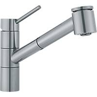 Franke FF-2080 Twin Single-Handle Pull-Out Spray Kitchen Faucet (Satin Nickel)
