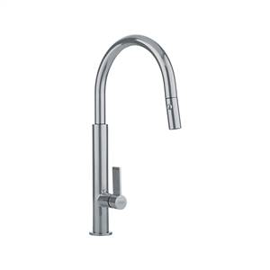 Franke FF2780N Evos Series Pull-Down Kitchen Faucet With Side Lever, Satin Nickel