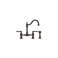 Franke FF7060A Farm House Series Arc Spout Kitchen Faucet With Side Spray, Old World Bronze