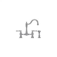 Franke FF7080A Farm House Series Arc Spout Kitchen Faucet With Side Spray, Satin Nickel