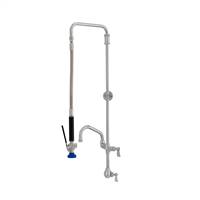 Fisher 26999 - SWIVEL PRERINSE WITH SINGLE BACKSPLASH CONTROL VALVE, 25-inch RISER,15-inch HOSE, WALL BRACKET, ULTRA SPRAY VALVE & ADDON FAUCET WITH 10-inch SWING SPOUT