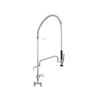 Fisher - 34096 - Spring Style Pre-Rinse Faucet - Single Hole Deck Mount, Wall Bracket, 6-inch Add-On Faucet Spout